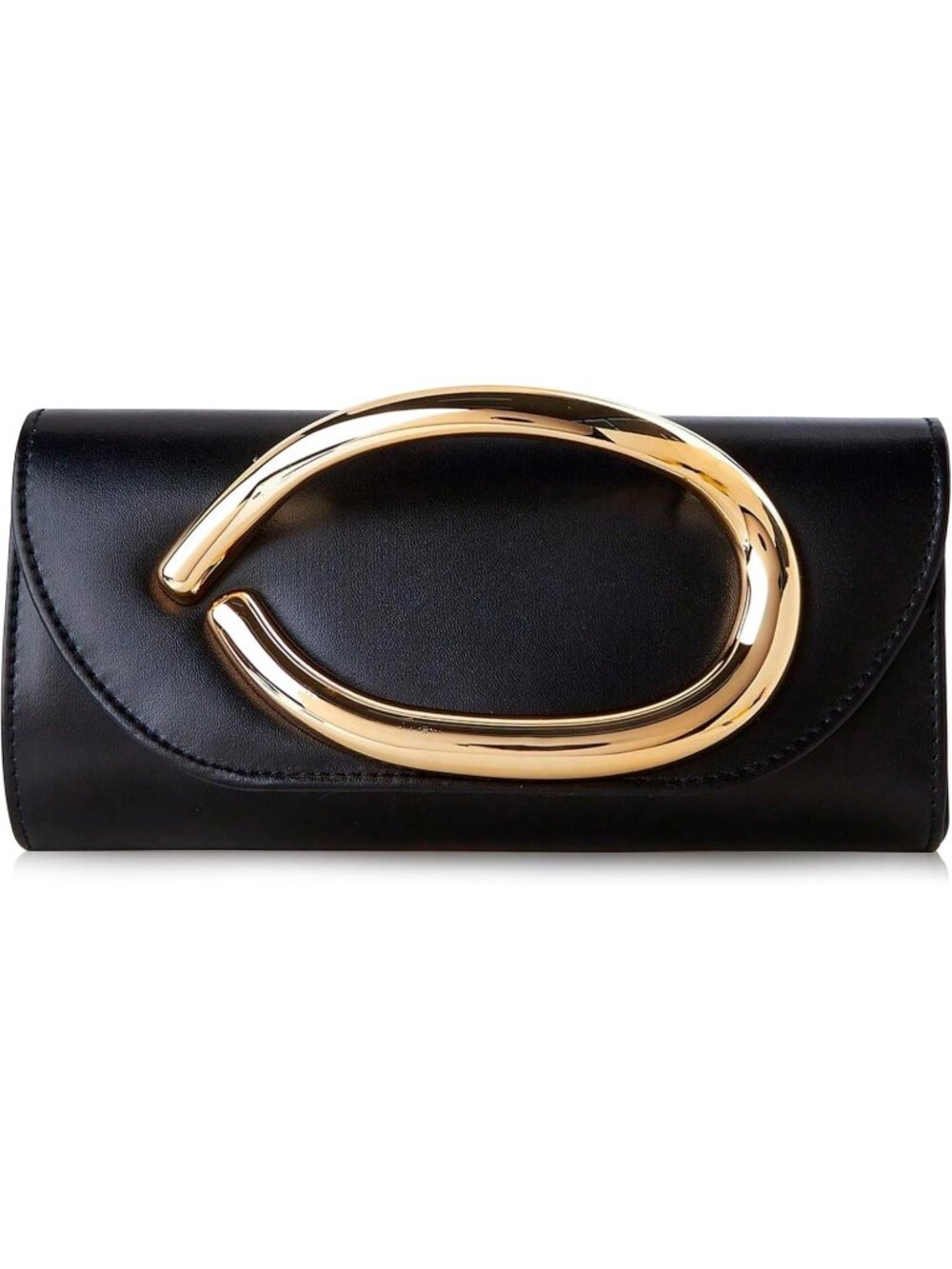 〽️ Women's Black Metal Handle Chain Wedding Prom Party Evening Clutch Purse